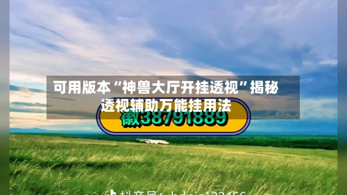 可用版本“神兽大厅开挂透视	”揭秘透视辅助万能挂用法-第1张图片
