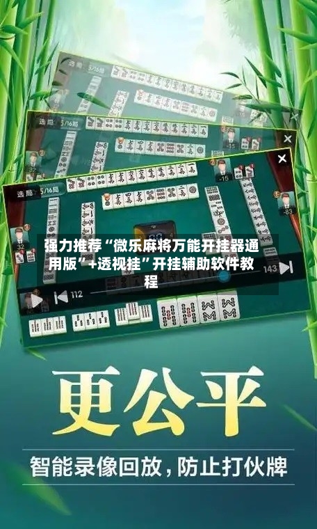 强力推荐“微乐麻将万能开挂器通用版”+透视挂	”开挂辅助软件教程-第2张图片