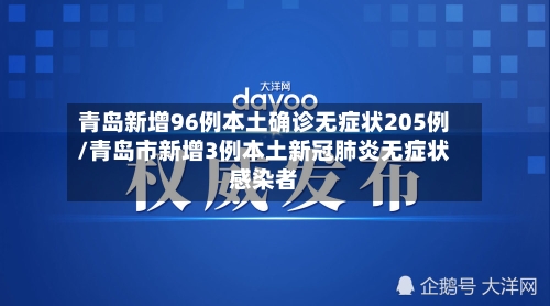 青岛新增96例本土确诊无症状205例/青岛市新增3例本土新冠肺炎无症状感染者-第1张图片
