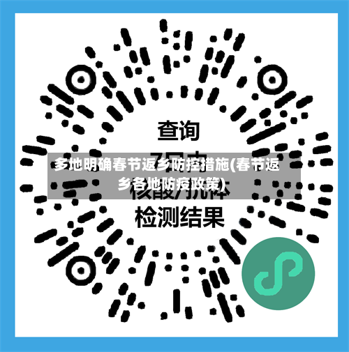 多地明确春节返乡防控措施(春节返乡各地防疫政策)-第3张图片