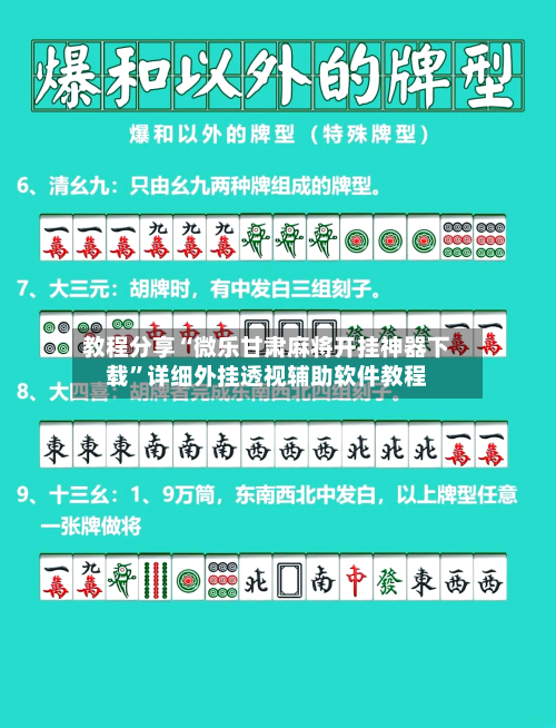 教程分享“微乐甘肃麻将开挂神器下载	”详细外挂透视辅助软件教程-第1张图片