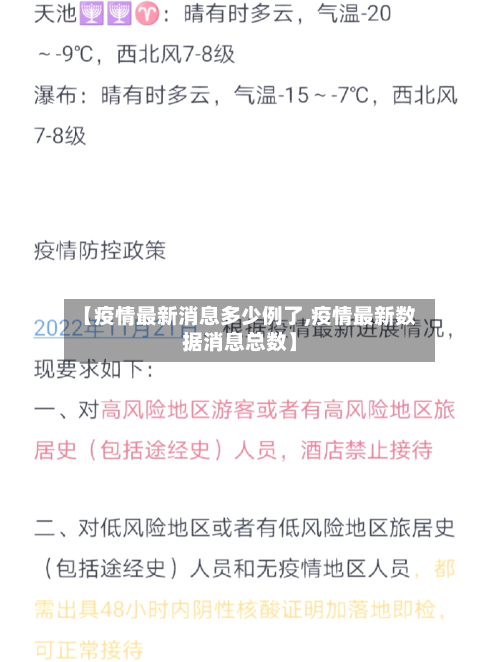 【疫情最新消息多少例了,疫情最新数据消息总数】-第1张图片