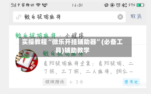 实操教程“微乐开挂辅助器”(必备工具)辅助教学-第2张图片
