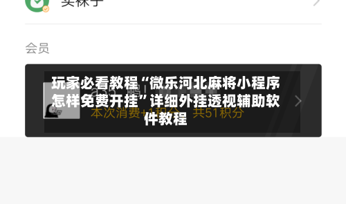 玩家必看教程“微乐河北麻将小程序怎样免费开挂	”详细外挂透视辅助软件教程-第1张图片