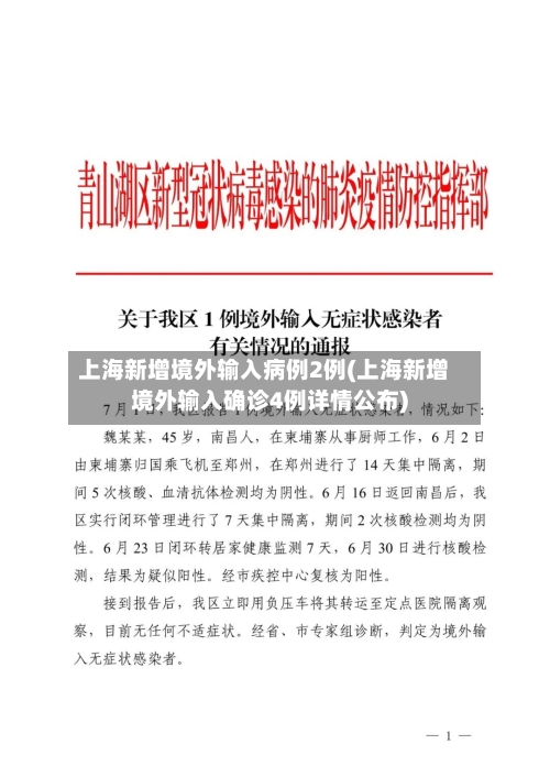 上海新增境外输入病例2例(上海新增境外输入确诊4例详情公布)-第2张图片