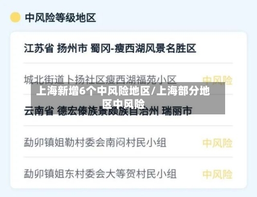 上海新增6个中风险地区/上海部分地区中风险-第3张图片