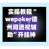 实操教程“wepoker德州局透视辅助”开挂神器{透视辅助}全揭秘-第3张图片
