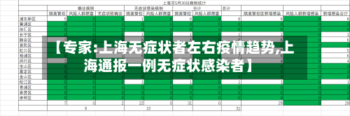 【专家:上海无症状者左右疫情趋势,上海通报一例无症状感染者】-第2张图片