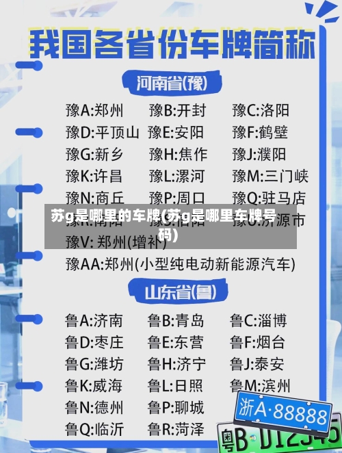 苏g是哪里的车牌(苏g是哪里车牌号码)-第1张图片