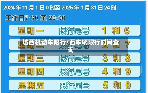 城西机动车限行/西车辆限行时间查询-第3张图片