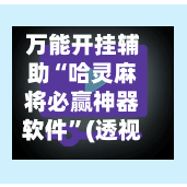万能开挂辅助“哈灵麻将必赢神器软件”(透视挂)辅助下载教程-第1张图片