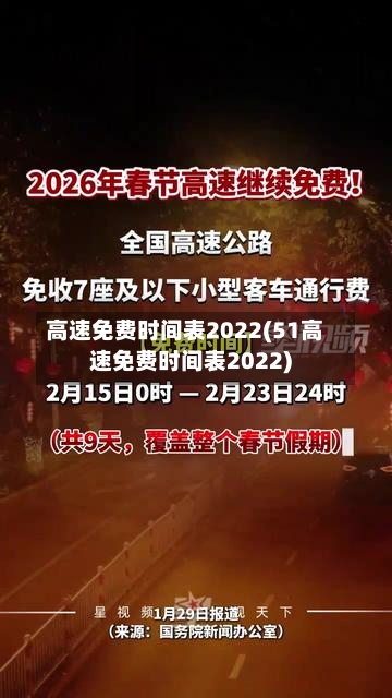 高速免费时间表2022(51高速免费时间表2022)-第1张图片