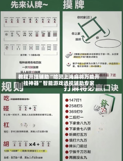 教程开挂辅助“哈灵上海麻将万能开挂神器”智能游戏透视辅助专家-第2张图片