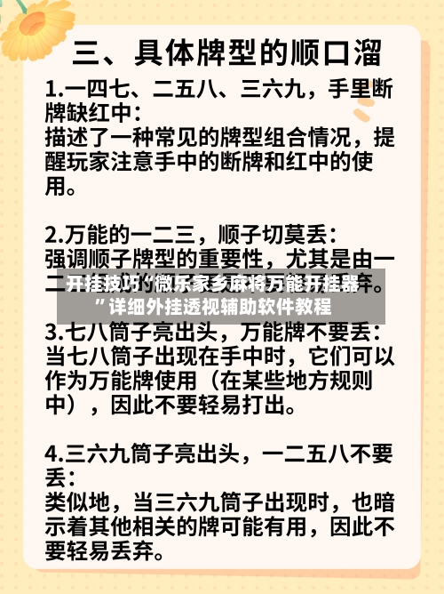 开挂技巧“微乐家乡麻将万能开挂器”详细外挂透视辅助软件教程-第3张图片