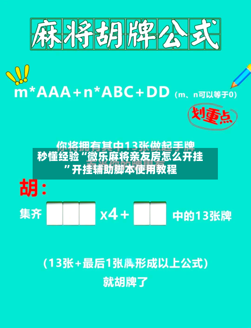 秒懂经验“微乐麻将亲友房怎么开挂	”开挂辅助脚本使用教程-第2张图片
