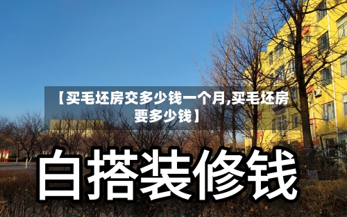 【买毛坯房交多少钱一个月,买毛坯房要多少钱】-第1张图片