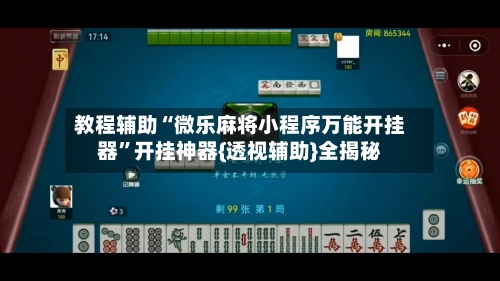教程辅助“微乐麻将小程序万能开挂器”开挂神器{透视辅助}全揭秘-第1张图片