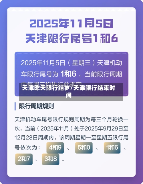 天津昨天限行结岁/天津限行结束时间