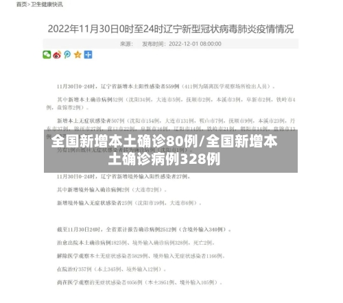 全国新增本土确诊80例/全国新增本土确诊病例328例