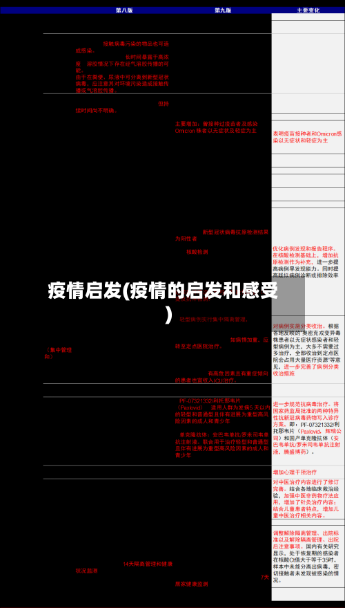 疫情启发(疫情的启发和感受)