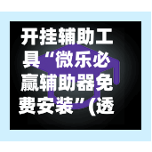 开挂辅助工具“微乐必赢辅助器免费安装	”(透视挂)详细用法教程-第1张图片