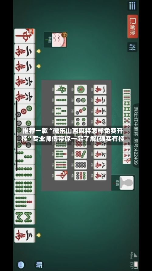 推荐一款“微乐山西麻将怎样免费开挂”专业师傅带你一起了解(确实有挂