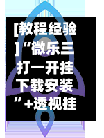 [教程经验]“微乐三打一开挂下载安装”+透视挂”开挂辅助软件教程-第2张图片