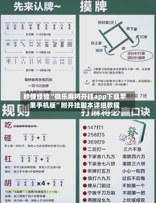 秒懂经验“微乐麻将开挂app下载苹果手机版”附开挂脚本详细教程