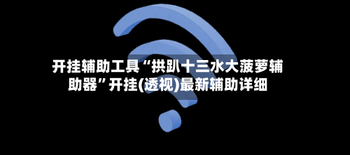 开挂辅助工具“拱趴十三水大菠萝辅助器”开挂(透视)最新辅助详细