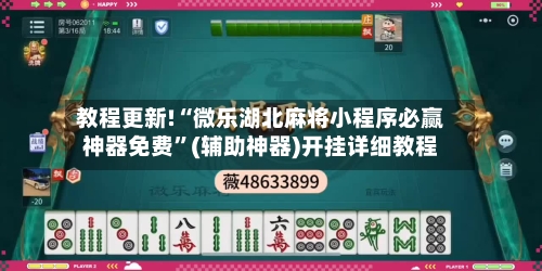 教程更新!“微乐湖北麻将小程序必赢神器免费”(辅助神器)开挂详细教程-第2张图片