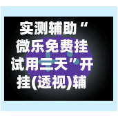 实测辅助“微乐免费挂试用三天”开挂(透视)辅助神器