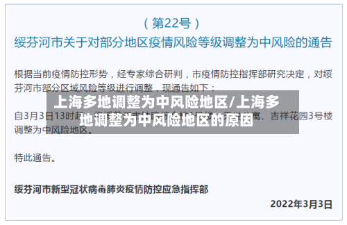 上海多地调整为中风险地区/上海多地调整为中风险地区的原因-第3张图片