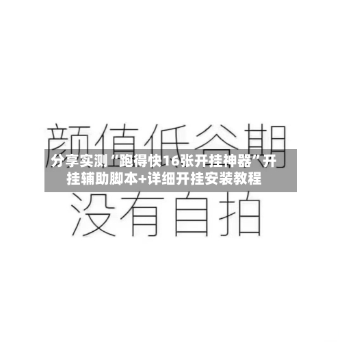 分享实测“跑得快16张开挂神器”开挂辅助脚本+详细开挂安装教程-第3张图片