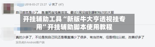 开挂辅助工具“新版牛大亨透视挂专用”开挂辅助脚本使用教程-第2张图片