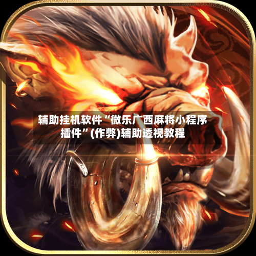 辅助挂机软件“微乐广西麻将小程序插件”(作弊)辅助透视教程
