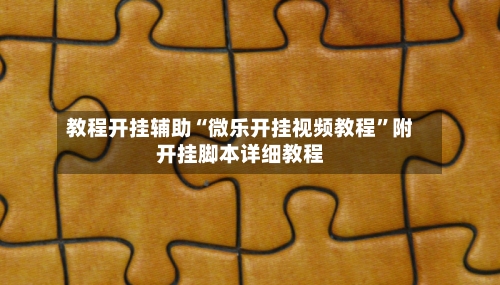 教程开挂辅助“微乐开挂视频教程	”附开挂脚本详细教程-第2张图片