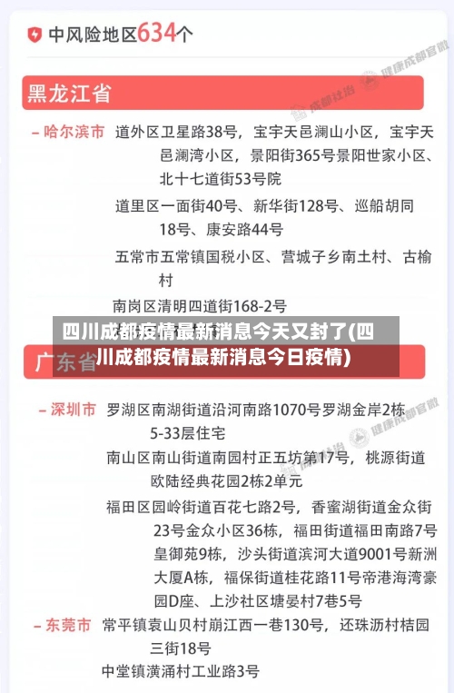 四川成都疫情最新消息今天又封了(四川成都疫情最新消息今日疫情)