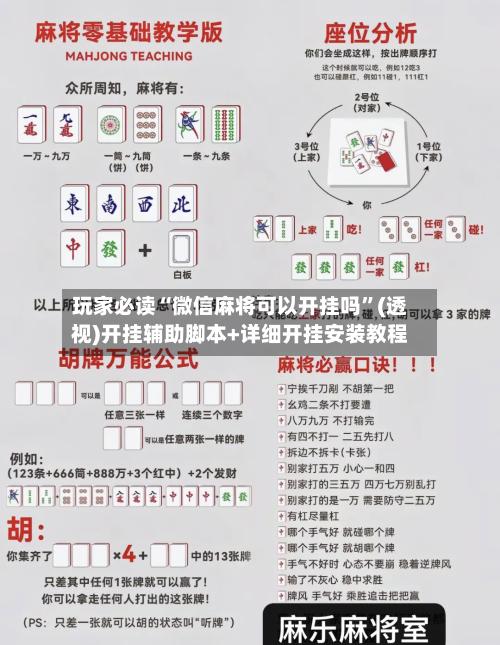 玩家必读“微信麻将可以开挂吗”(透视)开挂辅助脚本+详细开挂安装教程