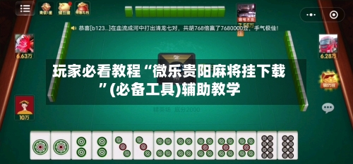玩家必看教程“微乐贵阳麻将挂下载”(必备工具)辅助教学-第3张图片