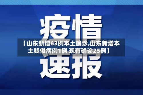 【山东新增63例本土确诊,山东新增本土疑似病例1例 现有确诊25例】-第2张图片