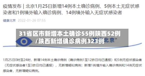 31省区市新增本土确诊55例陕西52例/陕西新增确诊病例323例-第1张图片
