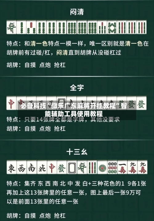 必备科技“微乐广东麻将开挂教程”智能辅助工具使用教程-第2张图片