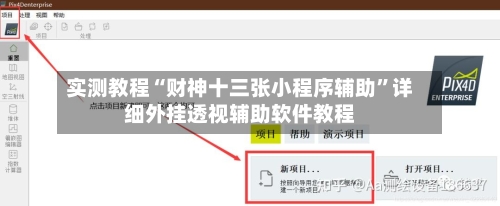 实测教程“财神十三张小程序辅助”详细外挂透视辅助软件教程-第1张图片