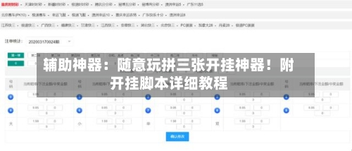 辅助神器：随意玩拼三张开挂神器！附开挂脚本详细教程-第2张图片