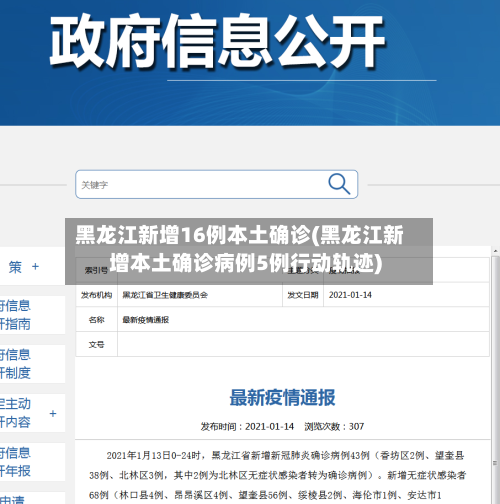 黑龙江新增16例本土确诊(黑龙江新增本土确诊病例5例行动轨迹)-第1张图片