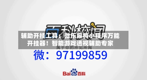 辅助开挂工具：微乐麻将小程序万能开挂器！智能游戏透视辅助专家-第2张图片