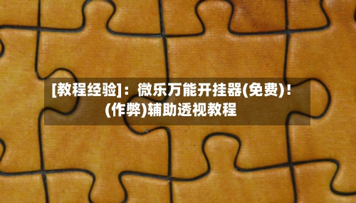 [教程经验]：微乐万能开挂器(免费)！(作弊)辅助透视教程-第2张图片